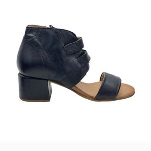Miz Mooz Leather Heeled Sandals Brennan Midnight Shoes Sz 41  US 9.5-10